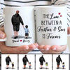 Love Between Dad And Little Son Daughter Personalized Mug