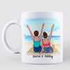 Summer Happy Besties On The Beach Personalized Mug