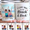 Summer Happy Besties On The Beach Personalized Mug