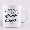 Summer Happy Besties On The Beach Personalized Mug