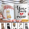 You Had Me Meow Valentine Tree Cats Personalized AOP Mug