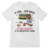 A Camping Girl And Her Dogs Personalized Shirt