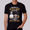 An Old Man With Beer And Dog Personalized Shirt