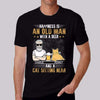 An Old Man With Beer And Grumpy Cats Personalized Shirt