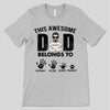 Awesome Dad Belongs To Hand Paw Personalized Shirt