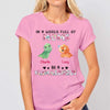 Be A Mamasaurus Floral Cute Little Dinosaur Personalized Shirt