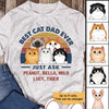 Best Cat Dad Mom Fluffy Cat Retro Personalized Shirt