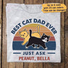 Best Cat Dad Mom Walking Cat Retro Personalized Shirt