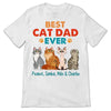 Best Cat Mom Cat Dad Ever Sitting Cat Cartoon Personalized Shirt