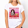 Best Cat Mom Pink Retro Personalized Shirt