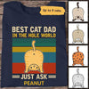 Best Dad Mom In The Hole World Cat Butt Retro Personalized Shirt