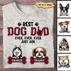 Best Dog Dad Ever Just Ask Red Plaid Dog Personalized Shirt