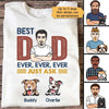 Best Dog Dad Peeking Dog Personalized Shirt