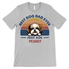 Best Dog Dad Peeking Dog Retro Personalized Shirt