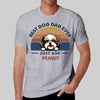 Best Dog Dad Peeking Dog Retro Personalized Shirt