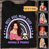Best Dog Mom Ever Colorful Rainbow Personalized Shirt