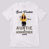Best Freakin Auntie & Godmother Modern Girl Personalized Shirt