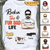 Best Fur Dad Ever Man & Sleeping Dog Cat Personalized Shirt