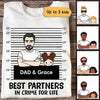 Best Partners In Crime Dad Grandpa And Kids Personalized Shirt