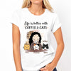Better With Coffee Cats Chibi Girl Personalized Shirt