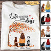 Fall Season Better With Dogs Under Tree Personalized Shirt