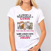 Birthday Gift Cat Mom Sitting Cat Cartoon Personalized Shirt