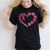 Breast Cancer Paws For The Cure Paw Heart Personalized Shirt