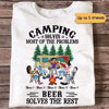 Camping And Beer Solve Problem Personalized Shirt