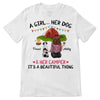 Camping Girl & Her Dog Personalized Shirt