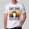 Cat Dad Made My Life Better Retro Personalized Shirt