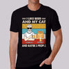 Cat Dad Retro Beer Fluffy Cats Personalized Shirt