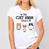 Cat Mom Belongs To Peeking Fluffy Cat Personalized Shirt