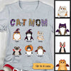 Cat Mom Halloween Pattern Personalized Shirt