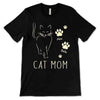 Cat Mom Outline Personalized Shirt