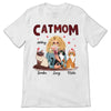 Cat Mom Pattern Woman Holding Sitting Cat Personalized Shirt