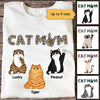 Cat Mom Rockin Fluffy Cats Sitting Personalized Shirt