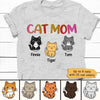 Cat Mom Sparkling Personalized Shirt