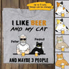 Cats Beer Maybe 3 People Personalized Shirt