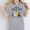 Cats Make Me Happy Personalized Shirt