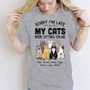 Cats Sitting On Me Personalized Shirt