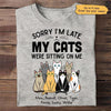 Cats Sitting On Me Personalized Shirt