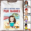 Chibi Girl Better With Fur Babies Dog Cat Summer Personalized Shirt