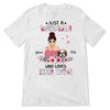 Cocktail Girl Loves Her Dog Floral Personalized Shirt