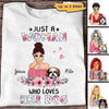 Cocktail Girl Loves Her Dog Floral Personalized Shirt