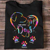 Colorful Dog Lovers Heart Paw Personalized Shirt