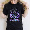 Colorful Heart Infinity Butterfly Grandma Mom Personalized Shirt