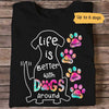 Colorful Pattern Best Dog Mom Ever Personalized Shirt