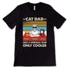 Cooler Cat Dad Tattoo Fluffy Cat Personalized Shirt