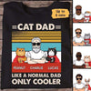 Cooler Cat Dad Tattoo Fluffy Cat Personalized Shirt