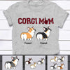 Corgi Mom Red Plaid Personalized Shirt